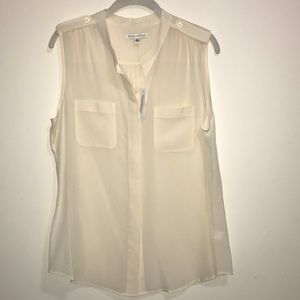NWT 100% silk Banana Republic sleeveless blouse